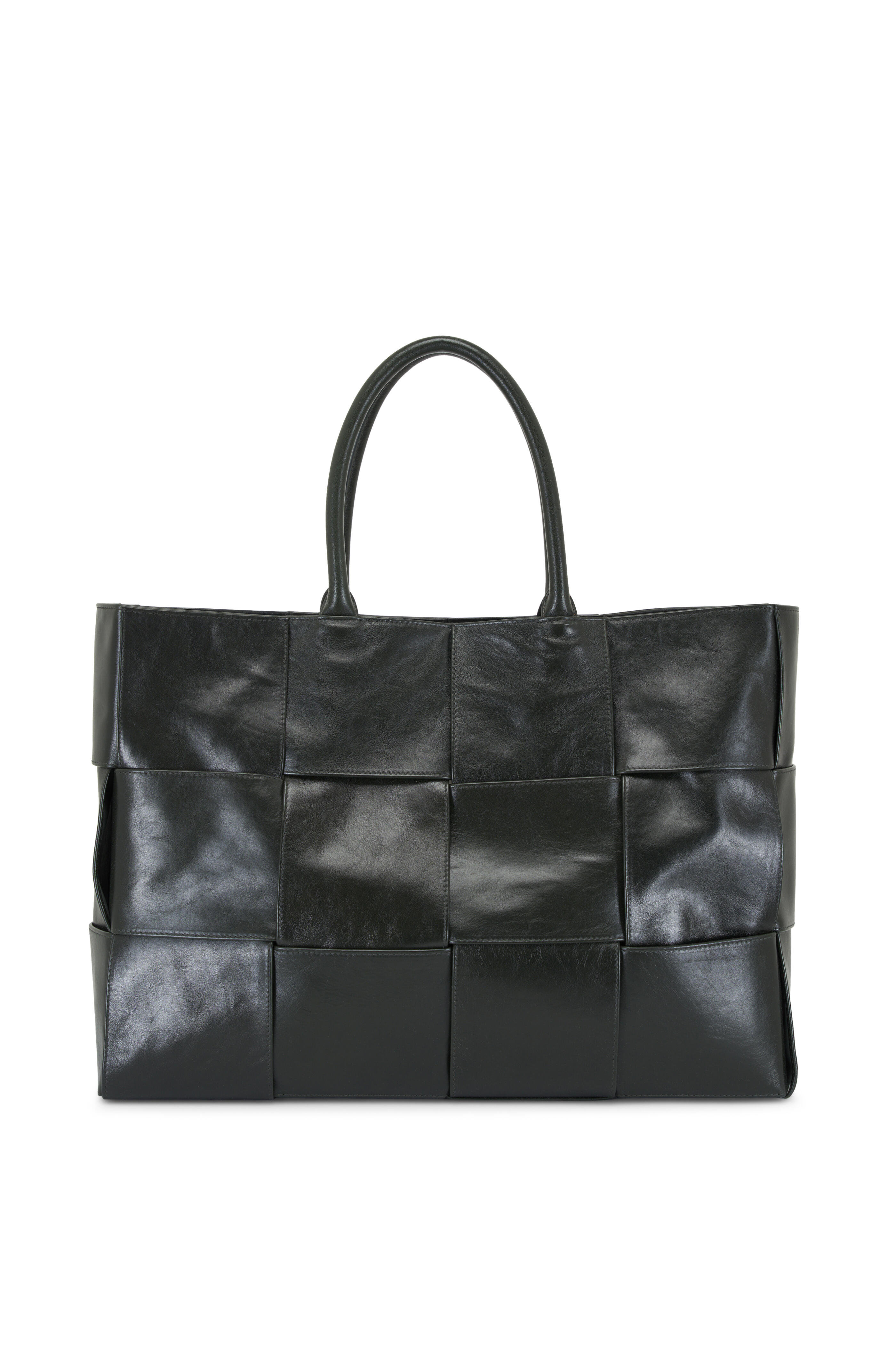 Bottega Veneta - Large Arco Dark Green Woven Leather Tote