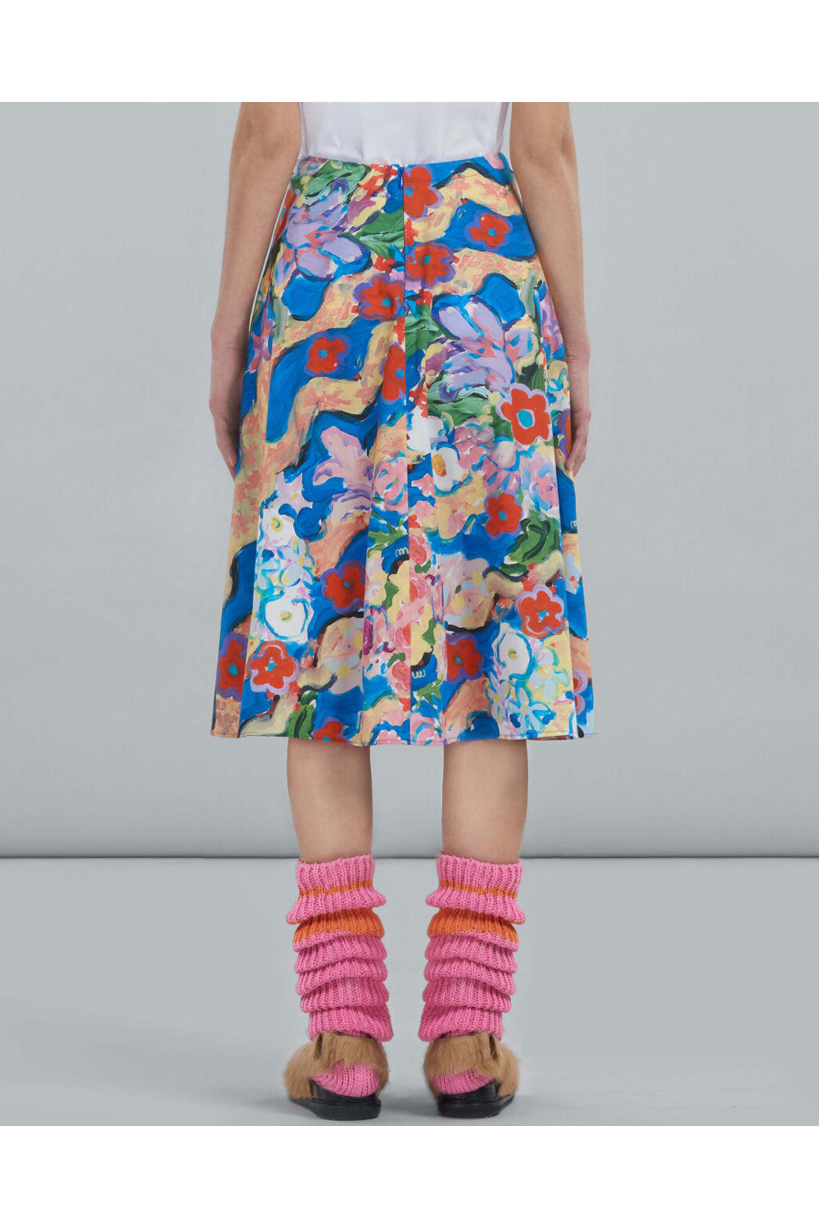 Marni - Cobalt Printed Midi Skirt