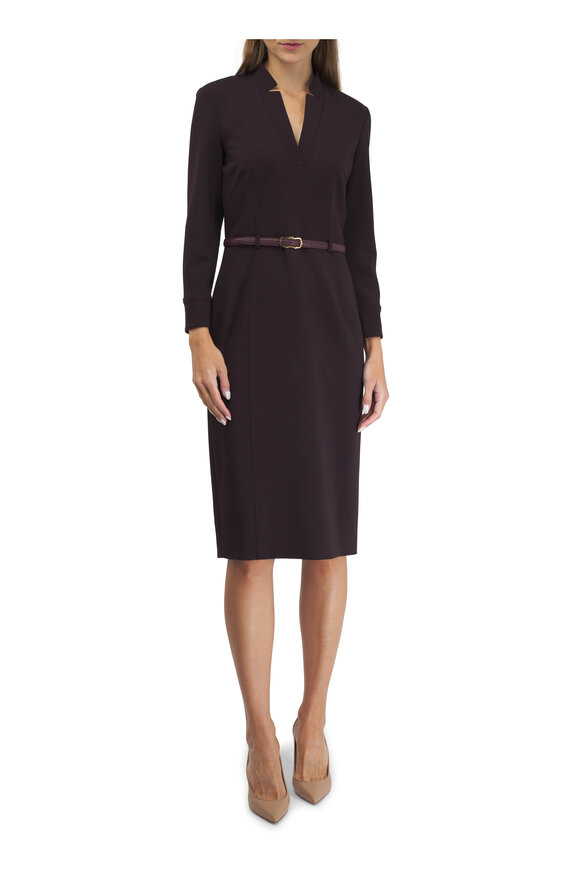 Agnona - Chinot Wool Belted Midi Dress