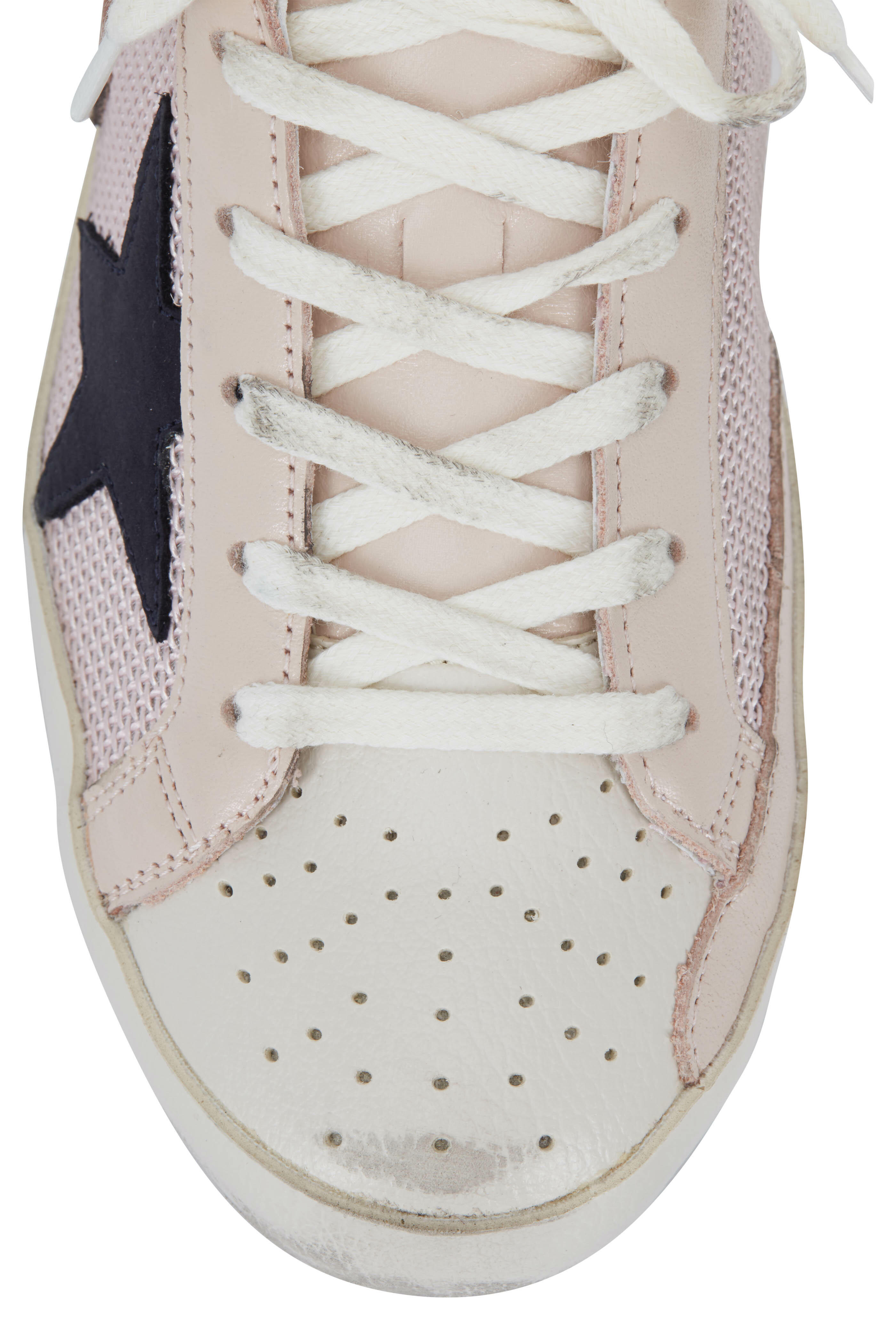 Golden Goose - Superstar Pink Mesh & Navy Star Sneaker
