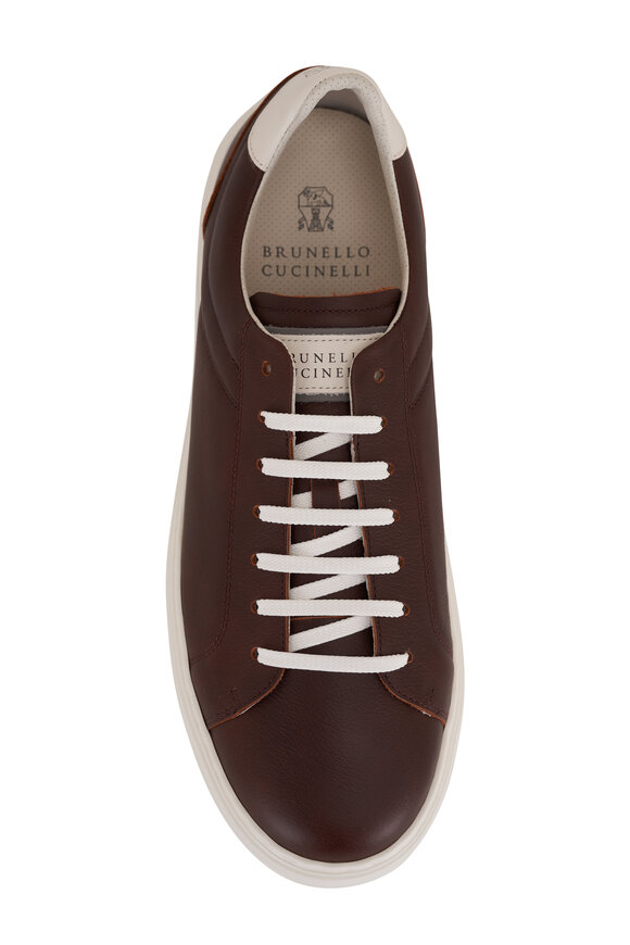 Brunello Cucinelli - Brown Leather Airsole Sneaker