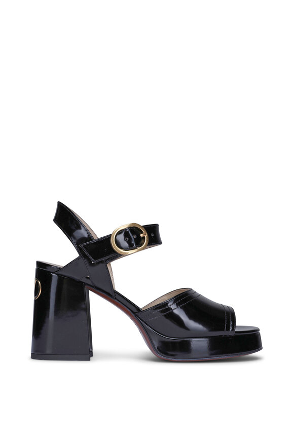 Valentino Garavani Fawcette Nero Patent Leather Platform Sandal - view 2