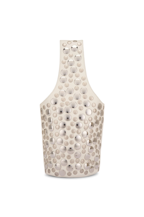 Khaite Small Livia Optic White Leather Stud Bag - view 2