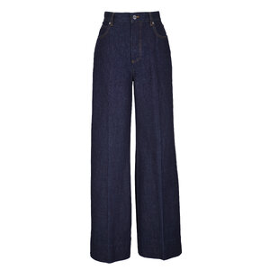 Bottega Veneta - Indigo Blue High-Rise Palazzo Jean