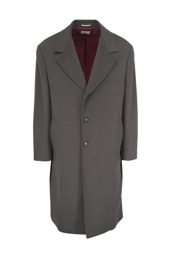 Brunello Cucinelli Olive Wool Topcoat - view 1