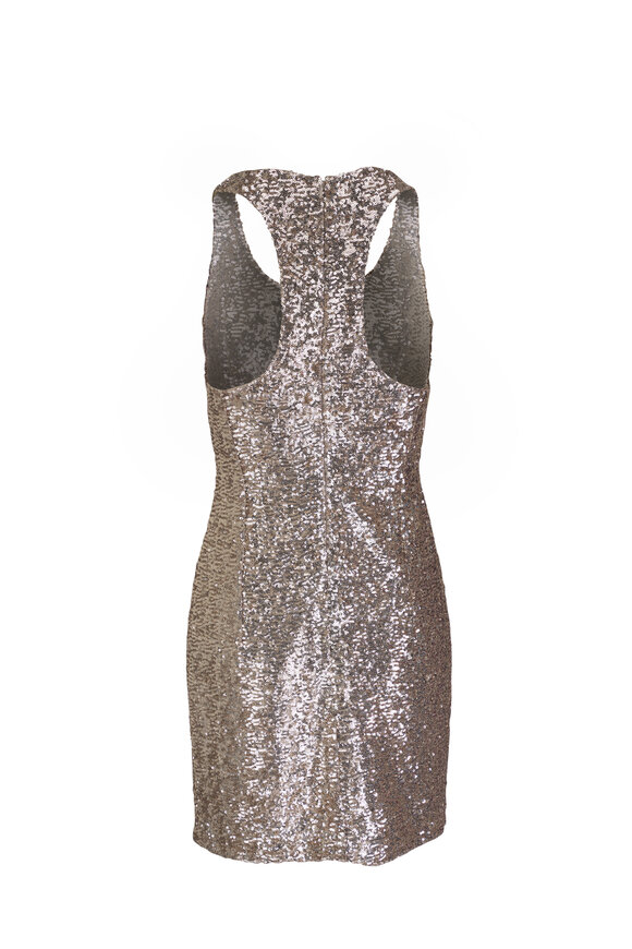 Michael Kors Collection - Sand Sequin Racerback Mini Dress 