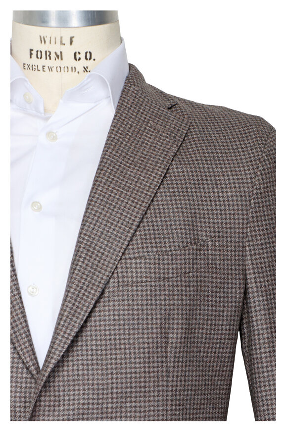 Boglioli Light Brown Houndstooth Sportcoat
