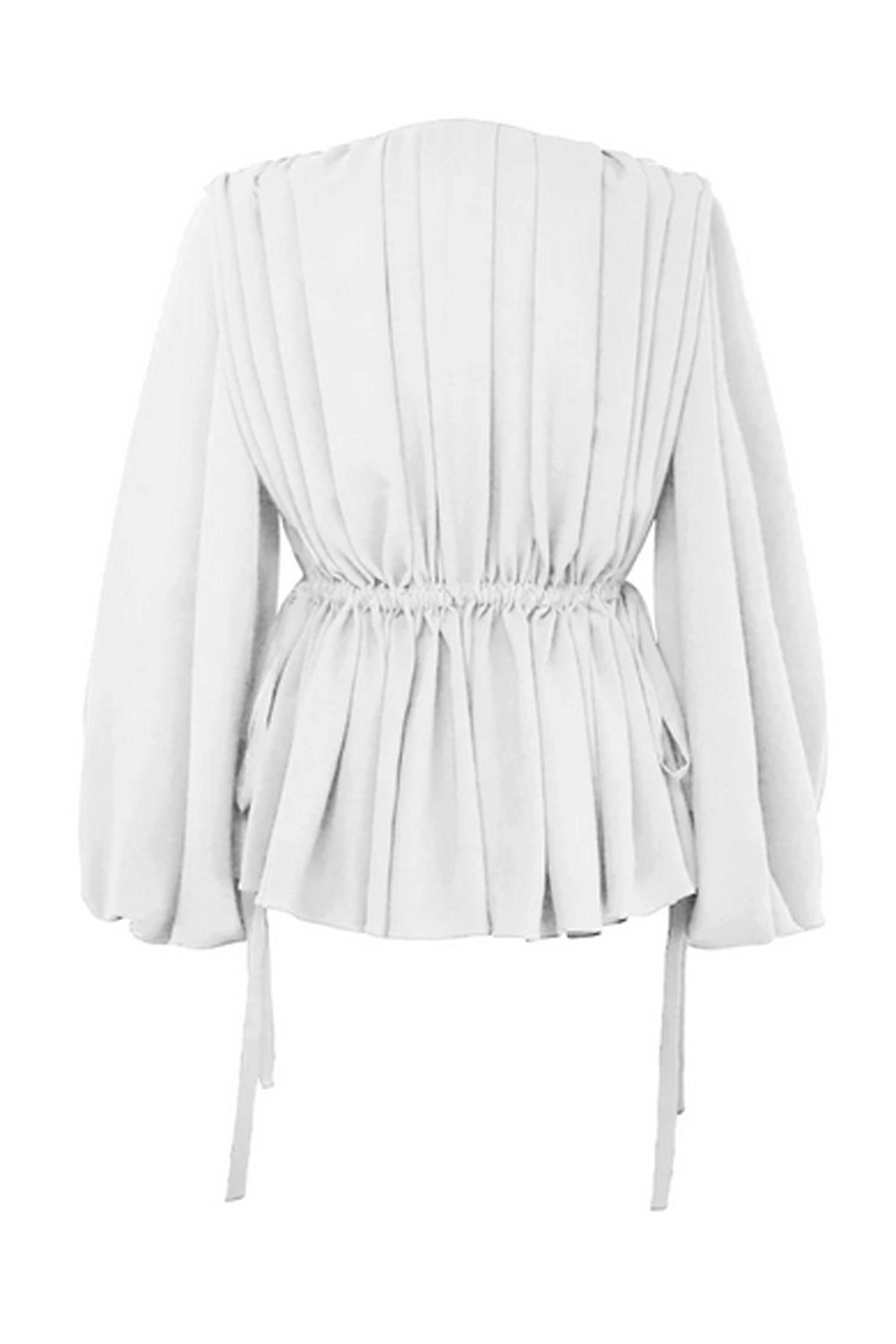 Edeline Lee - Ivory Gathered Dryad Blouse