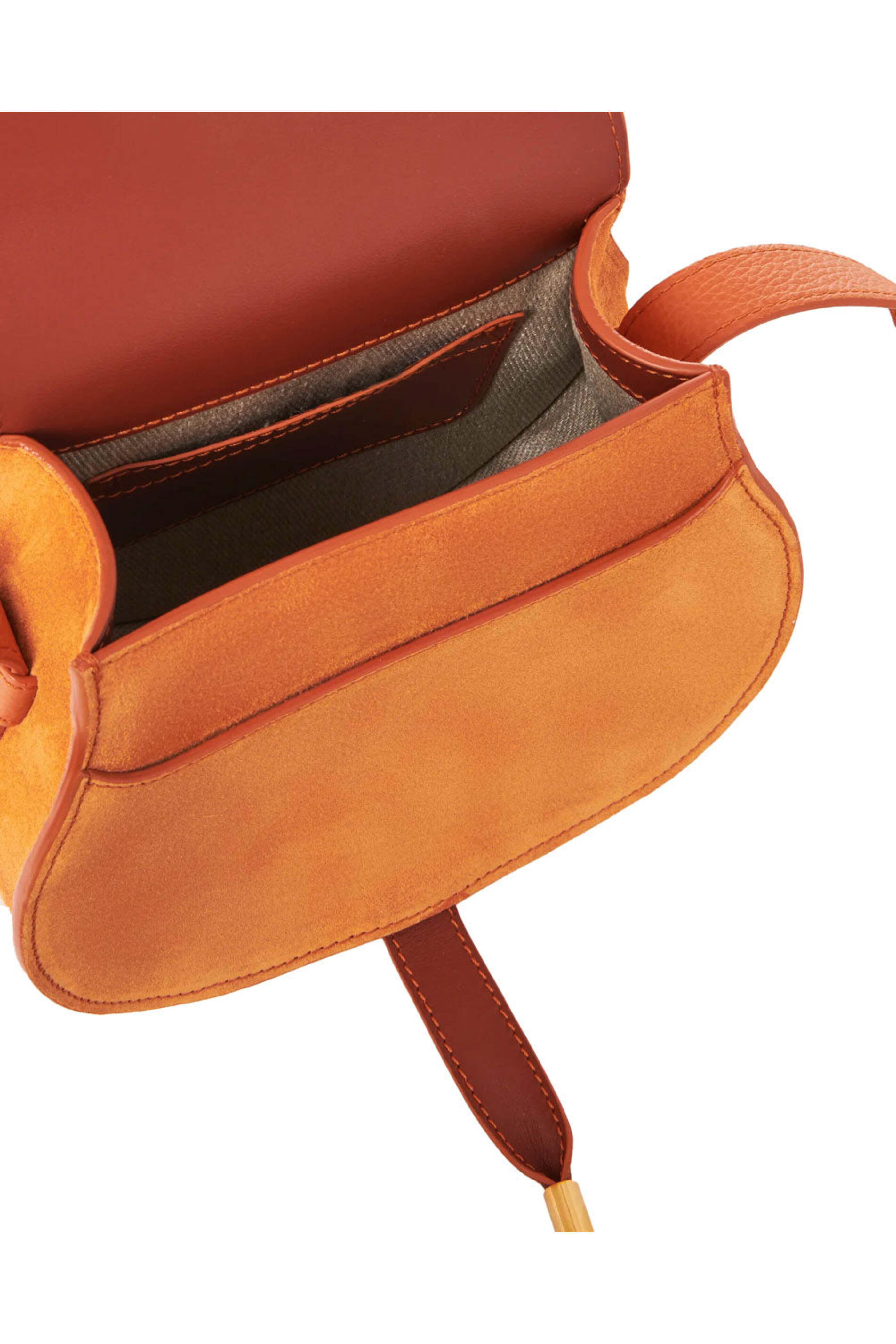 Chloé - Marcie Mini Saddle Bag in Henna Orange