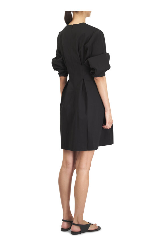 Totême Black Cotton Balloon Sleeve Dress - view 4