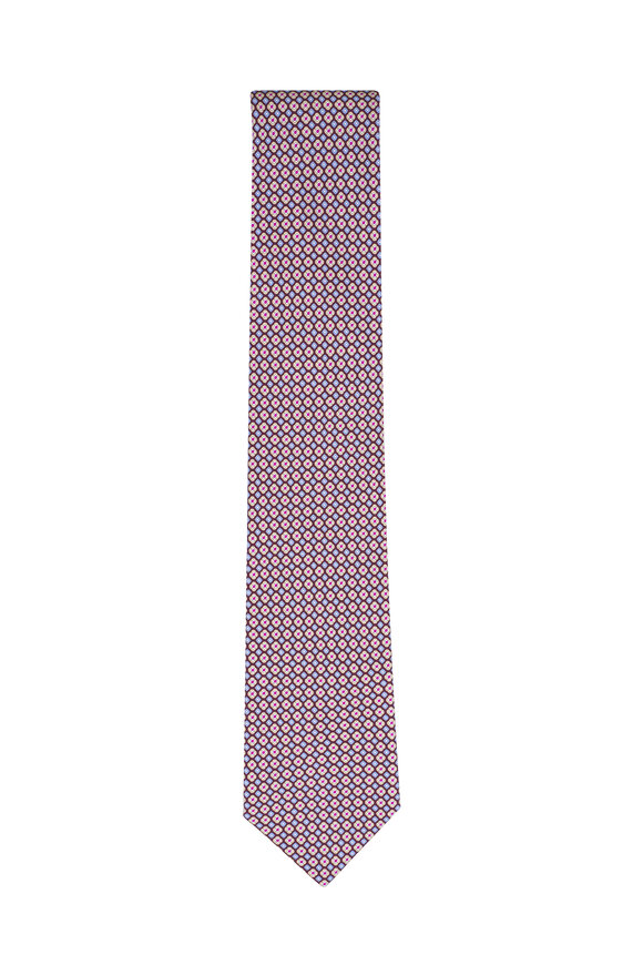 Ferragamo Brown Flower Print Silk Necktie