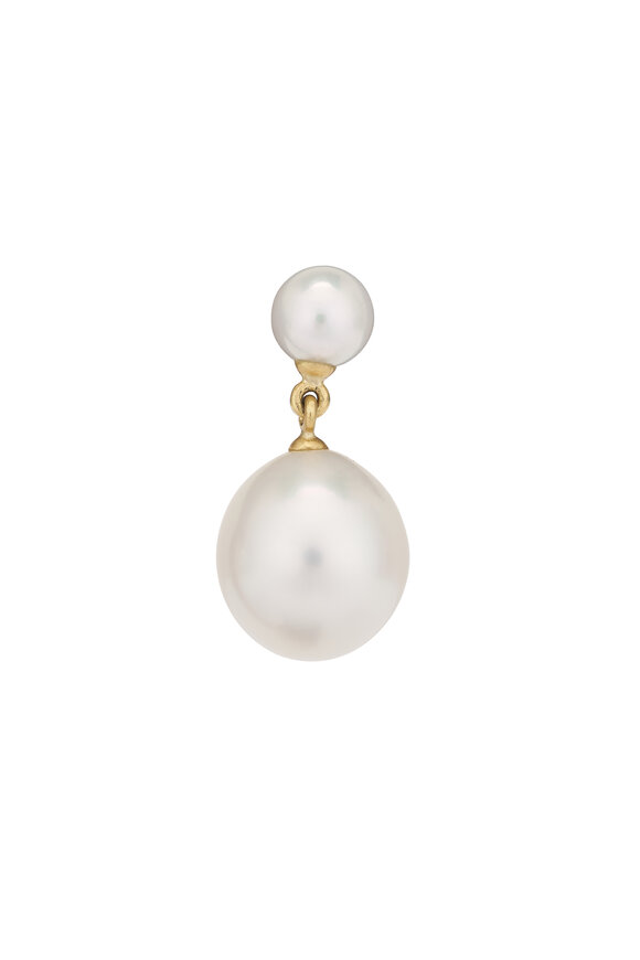 Irene Neuwirth Mixed Pearl Drop Earrings - view 2