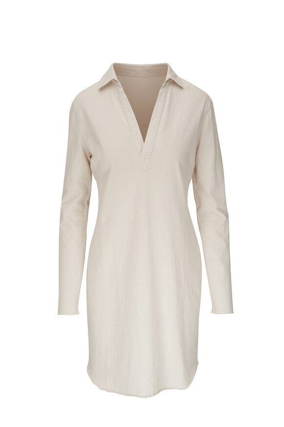 Frank & Eileen - Nicole Vintage White Henley Shirt Dress