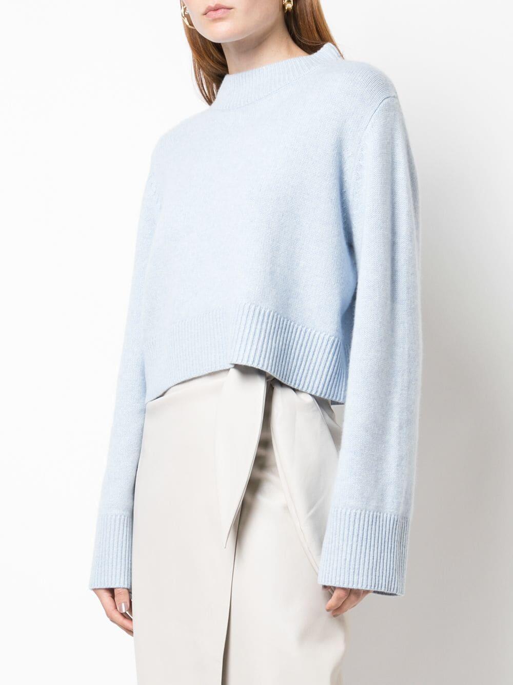 CO Collection - Blue Cashmere Boxy Crewneck Sweater