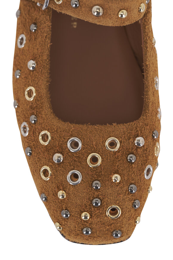 Dorothee Schumacher Wild Softness Brown Studded Ballerina Flat - view 5