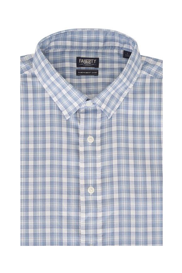 Faherty Brand Movement™ Ivory Sea Plaid Sport Shirt