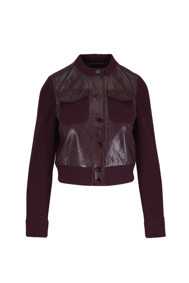 Valentino - Red Rose Appliqué Front Zip Hooded Jacket