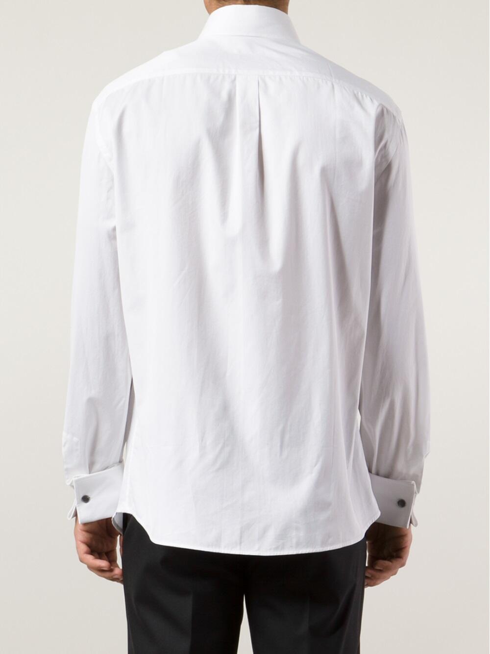 Brunello Cucinelli - White French Cuff Tuxedo Shirt