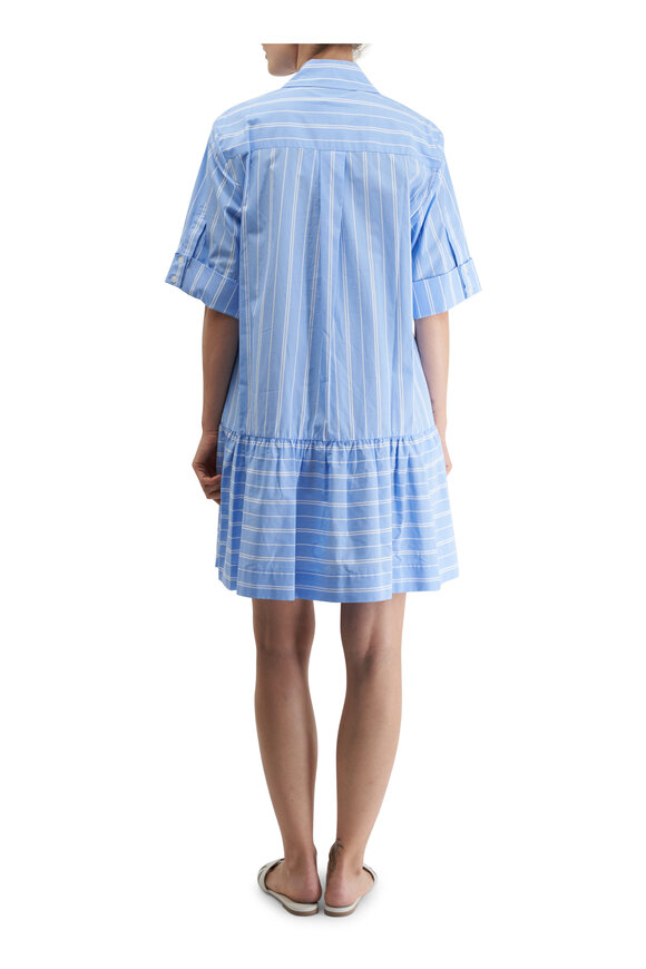 Jonathan Simkhai - Cris Blue & White Stripe Shirtdress