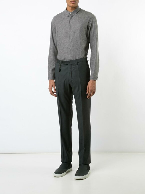 Incotex - Benson Charcoal Gray 150's Wool Trousers