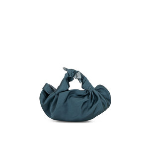 The Row The Ascot New Light Blue Satin Knot Evening Bag