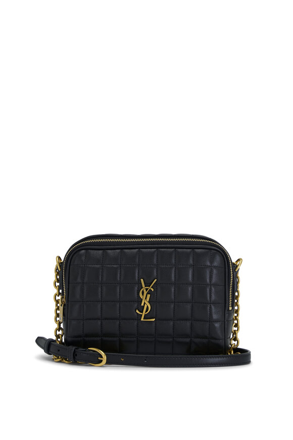 Saint Laurent Cassandre Matelasse Black Leather Mini Camera Bag