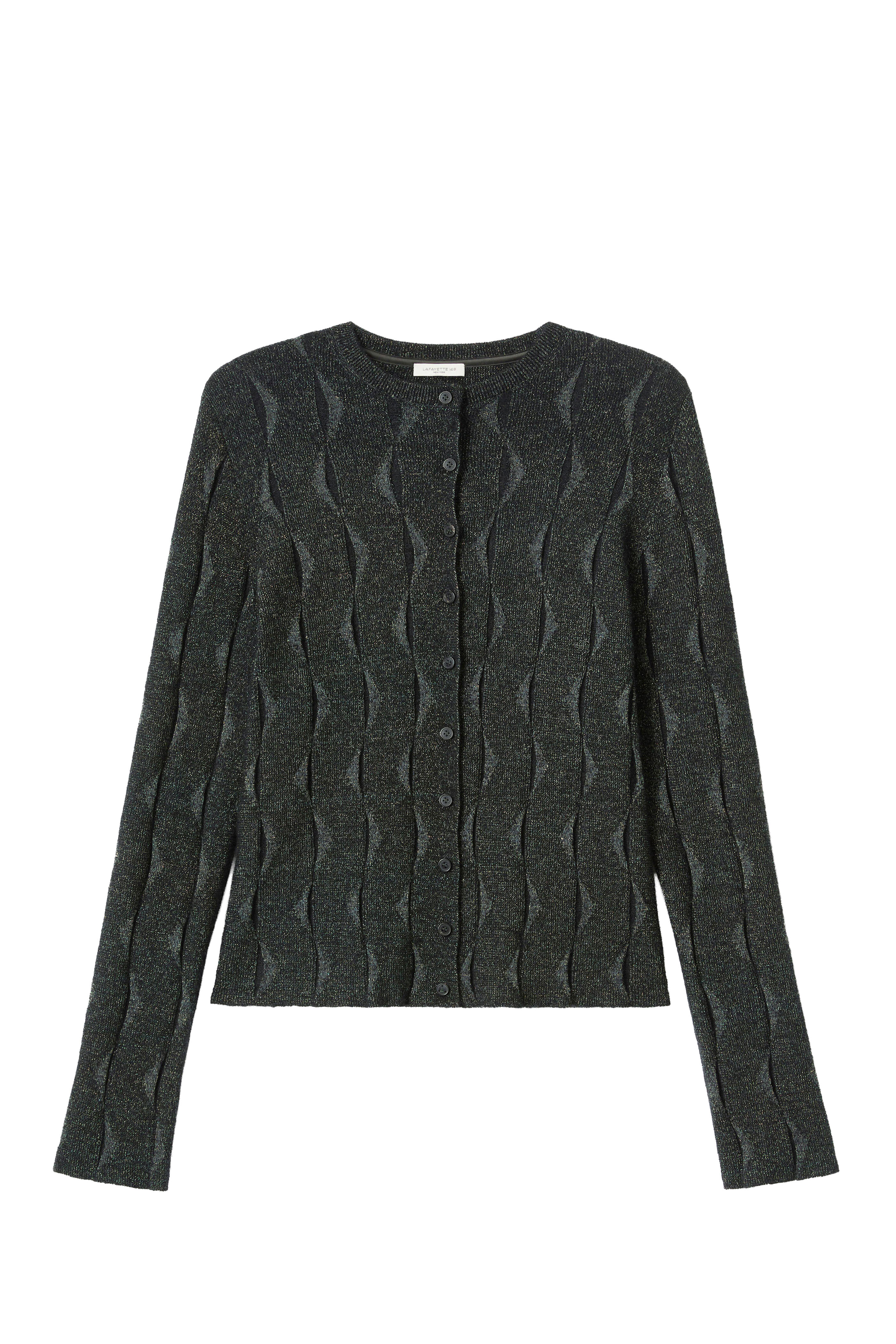 Lafayette 148 New York - Black Multi Iridescent Cashmere Cardigan