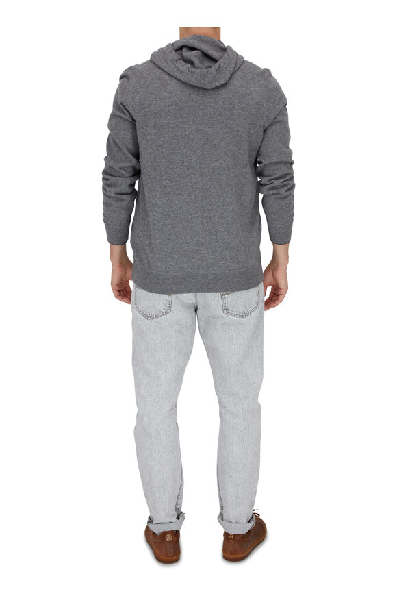 Brunello Cucinelli - Charcoal Gray Full Zip Hoodie