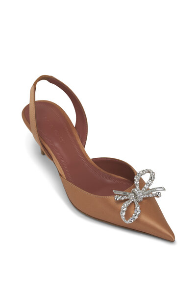 サンダル・ミュール AMINA MUADDI ANOKSLIPPER105 Sandals Brown Anok Slipper 105 Orange Satin