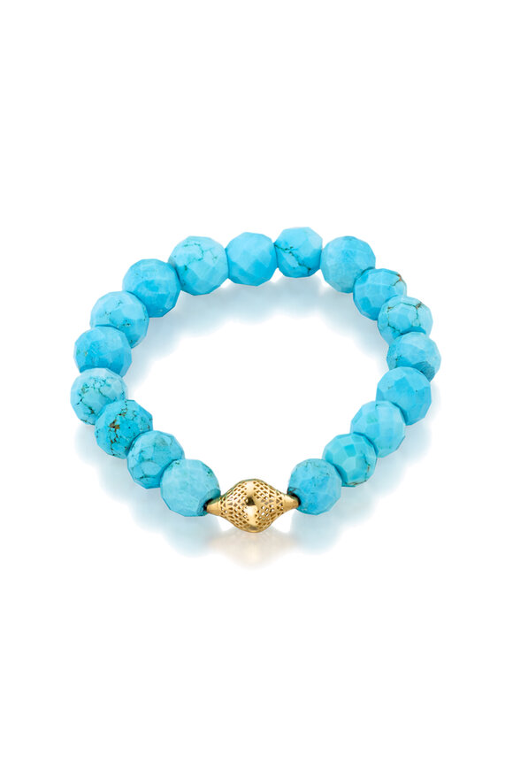 Ray Griffiths Turquoise Stretch Bracelet - view 2