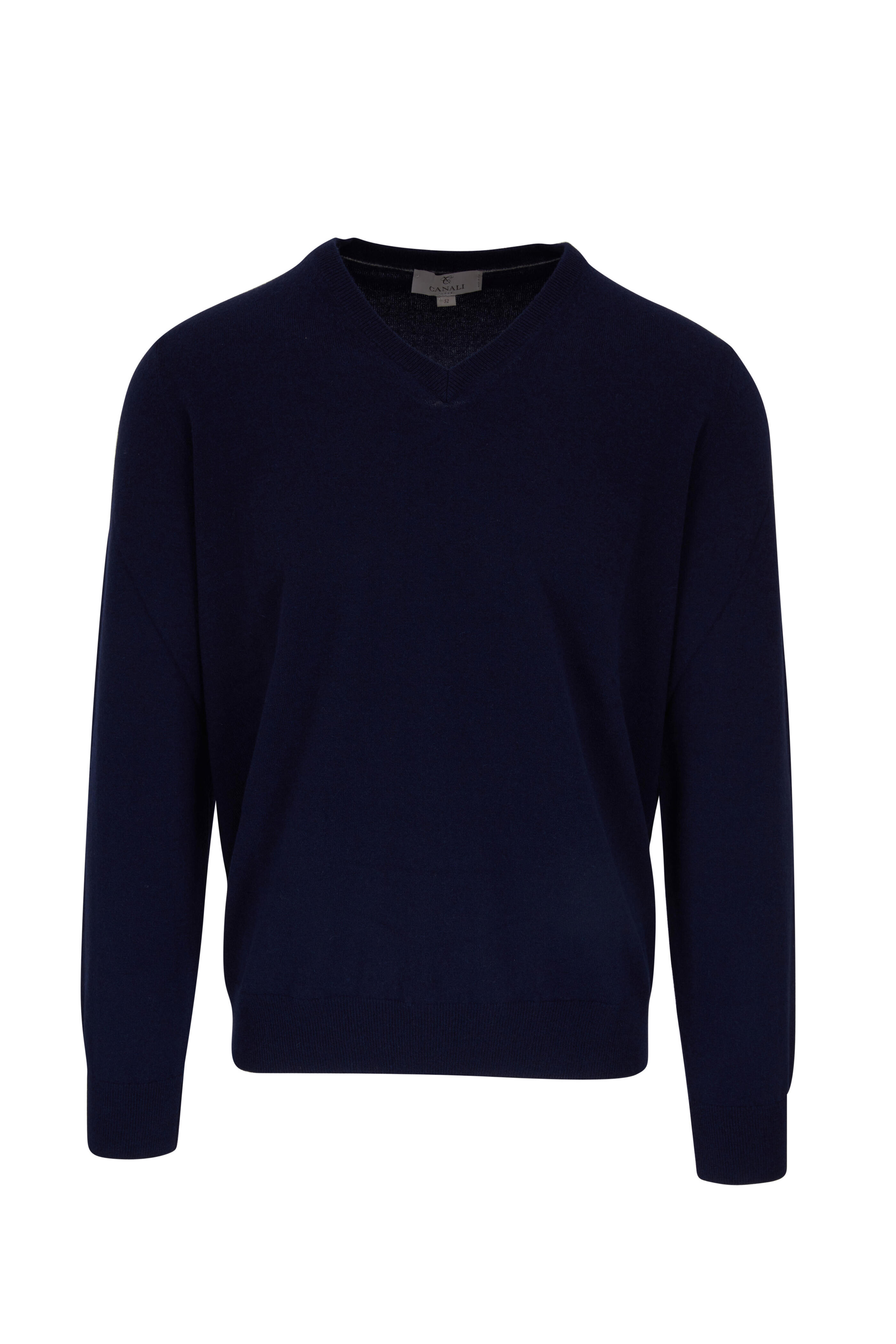 Canali - Navy V-Neck Cashmere Sweater | Mitchell Stores