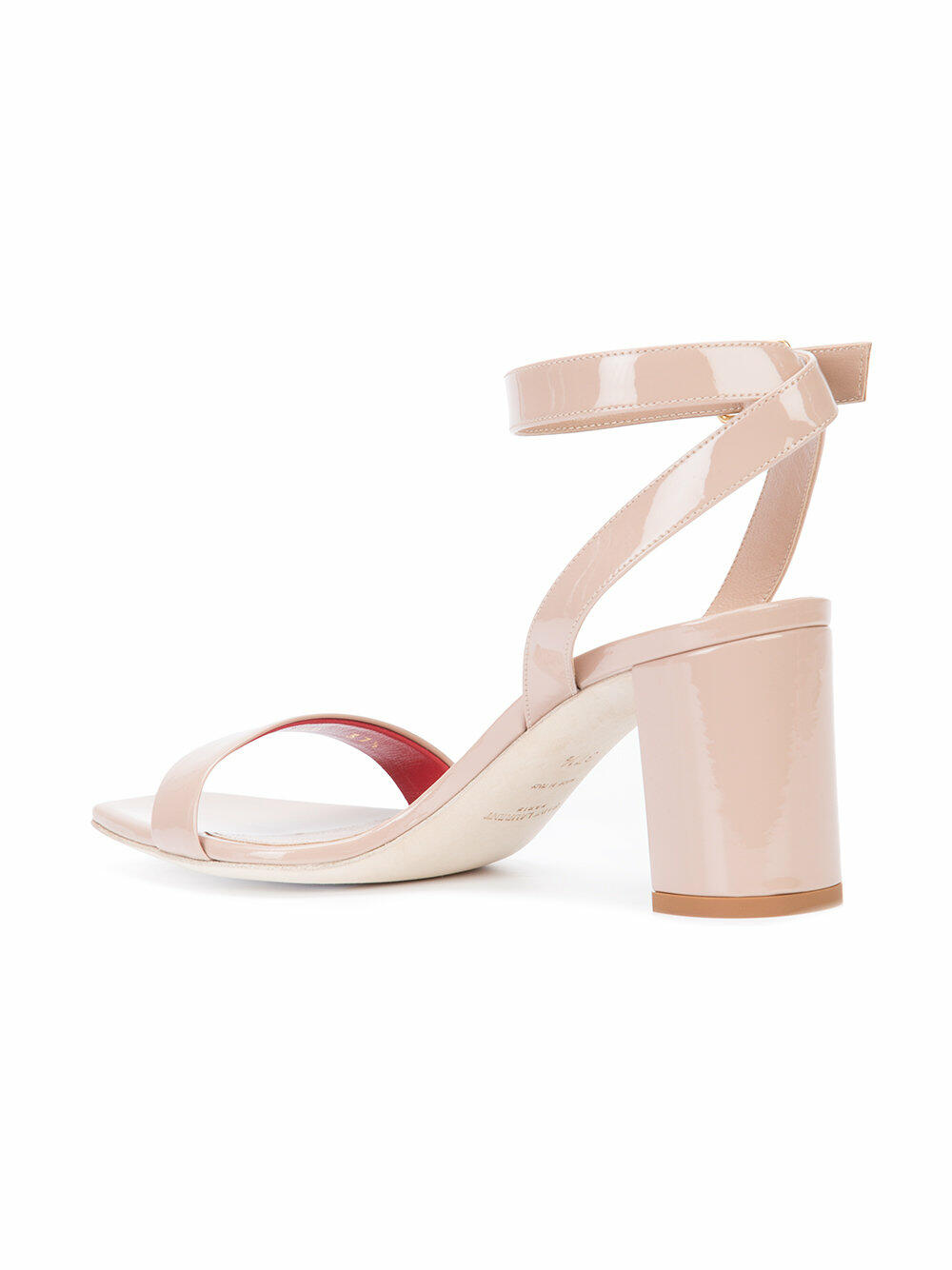 Saint Laurent - Loulou Nude Patent Leather Sandal, 70mm