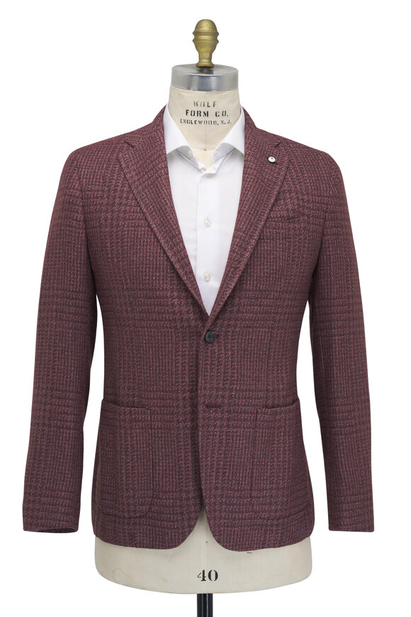 L.B.M. 1911 - Prince of Wales Dark Purple & Pink Sportcoat