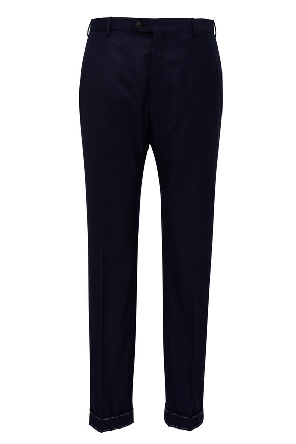 Brioni - Brushed Navy Blue Wool Suit