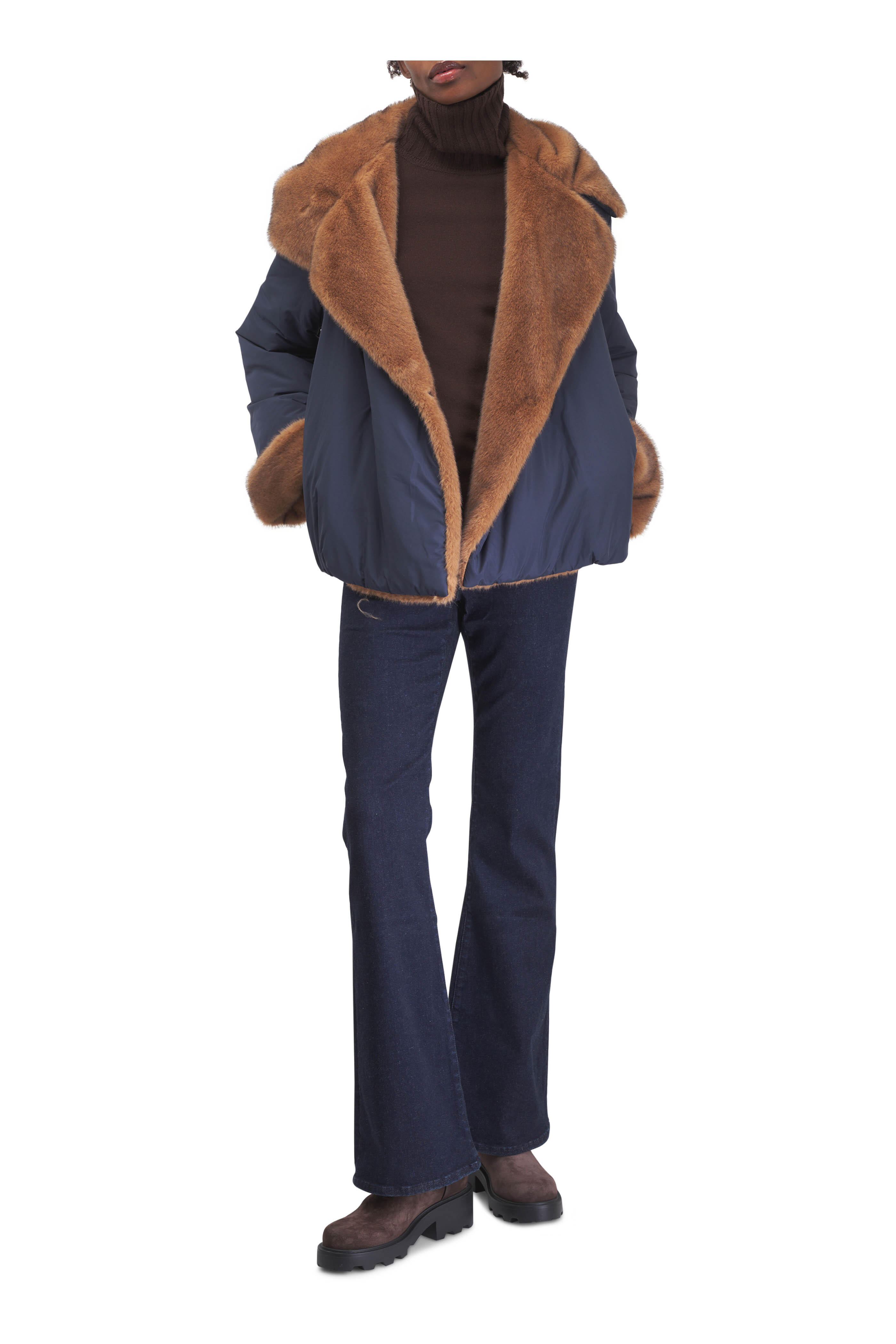 Veronica Beard - Beverly Off-Duty Dark Wash Skinny Flare Jean