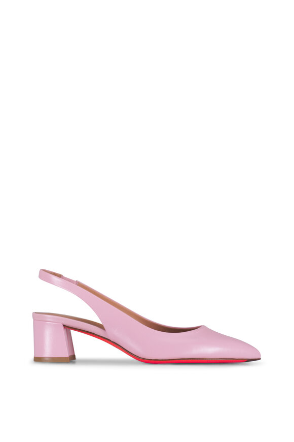 Santoni - Zelindach Pink Leather Slingback, 45mm Santoni - Zelindach Pink Leather Slingback, 45mm