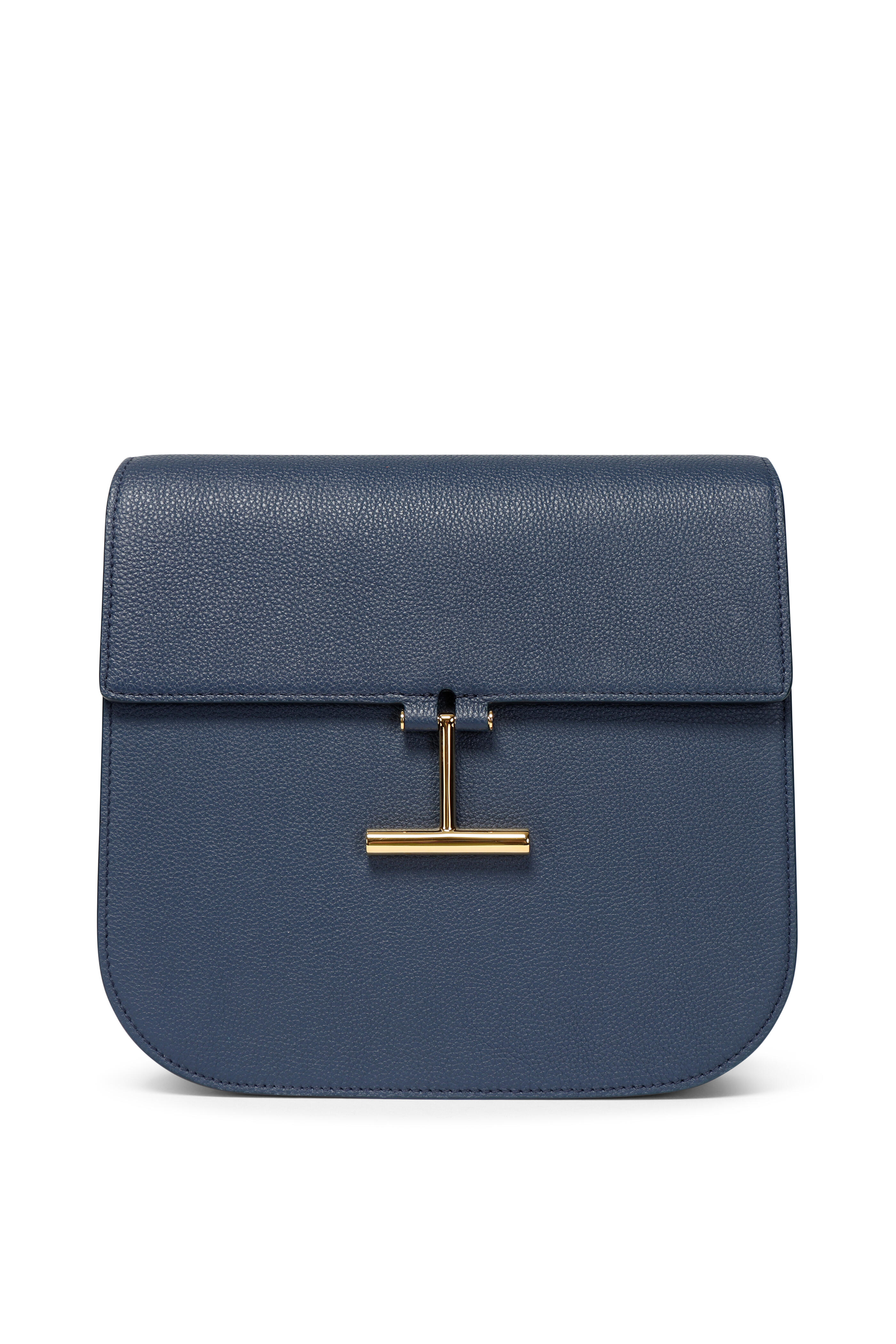 Tom Ford - Medium Tara Grained Leather Crossbody in Denim