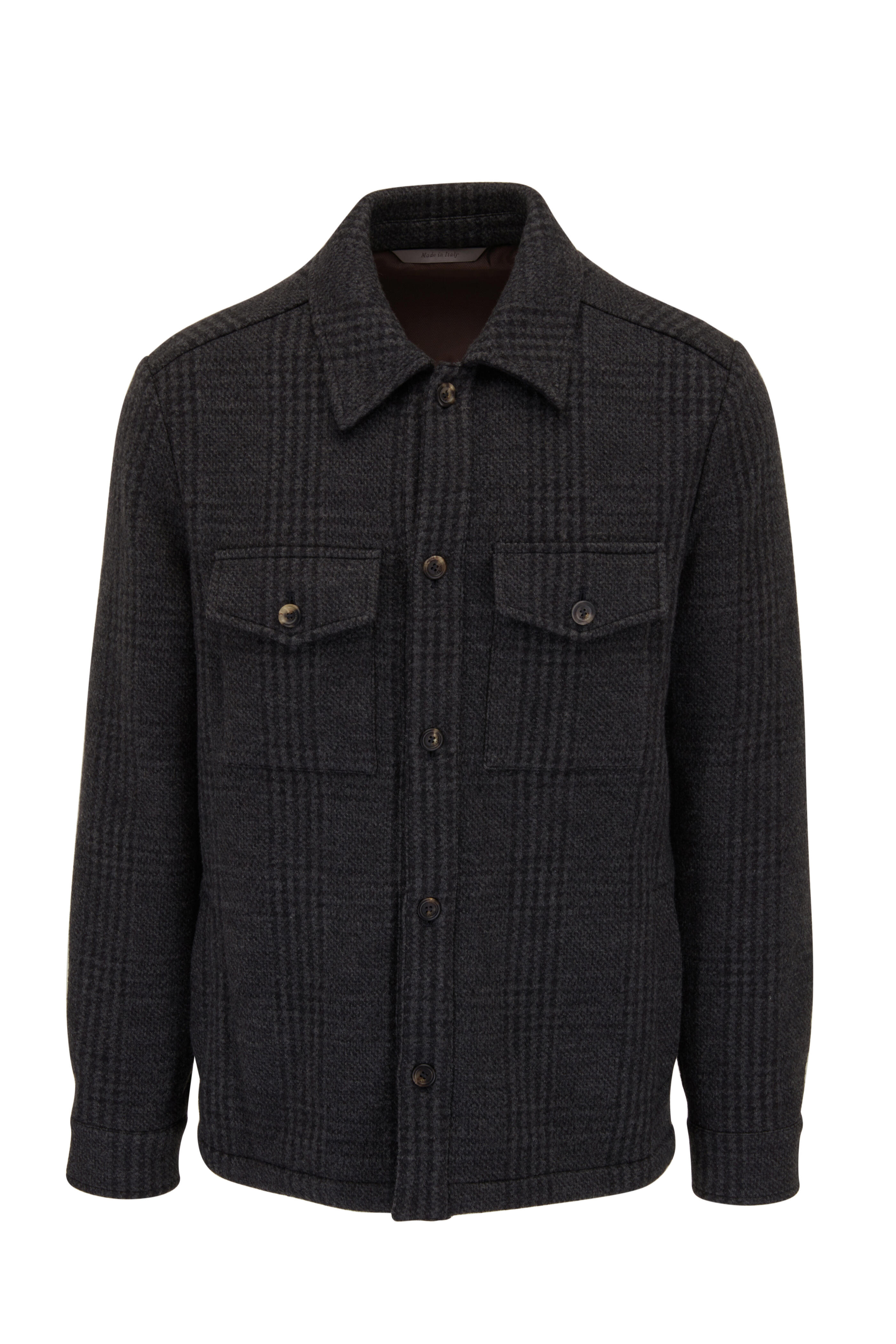 Canali - Gray Glen Plaid Shirt Jacket