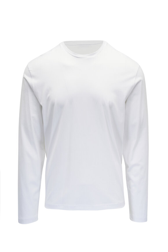 Stefan Brandt Pima 30 White Long Sleeve T-Shirt