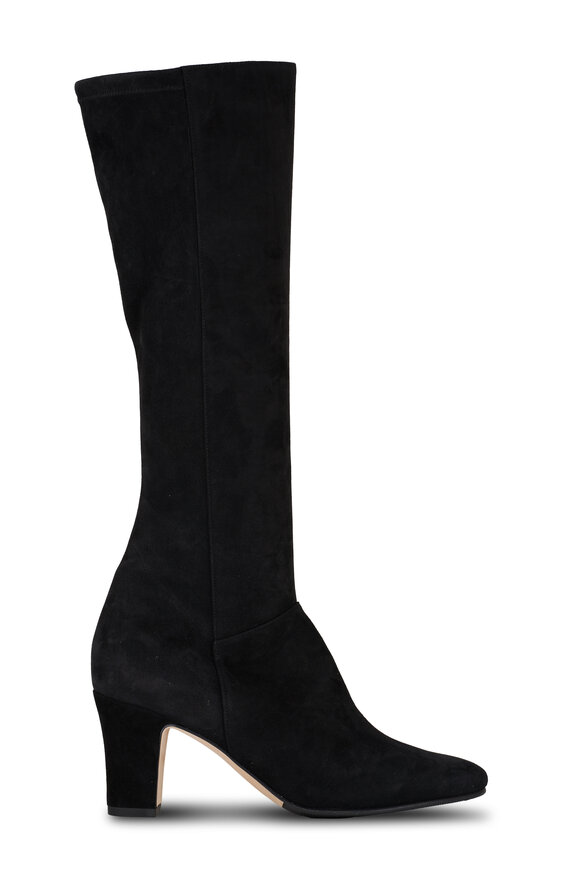 Manolo Blahnik Pitana Black Suede Knee High Boot, 70mm - view 6