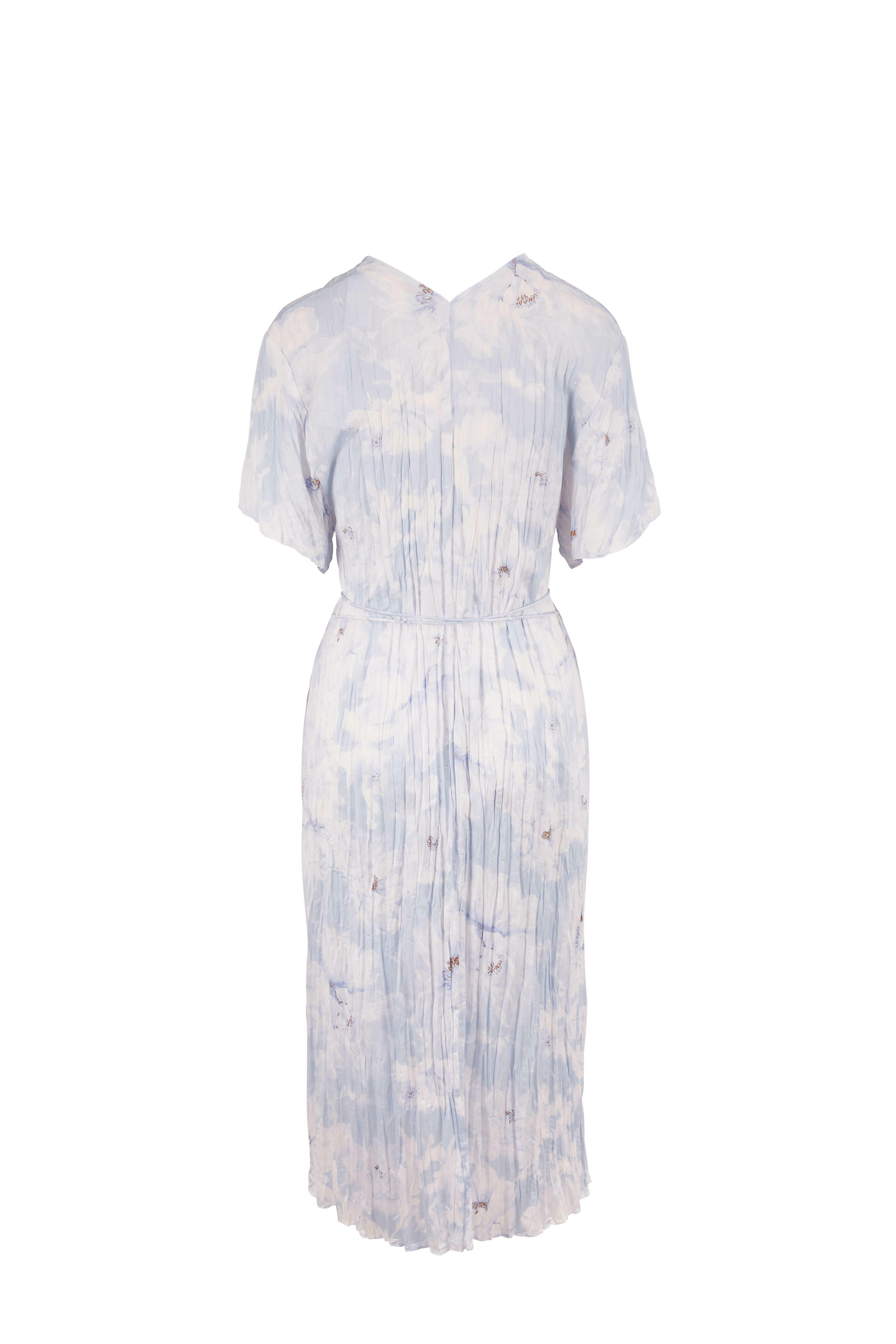 vince painted magnolia v neck dress