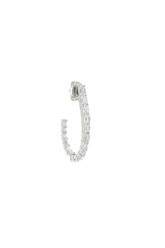 Lowy & Co - Platinum Diamond J Hoops