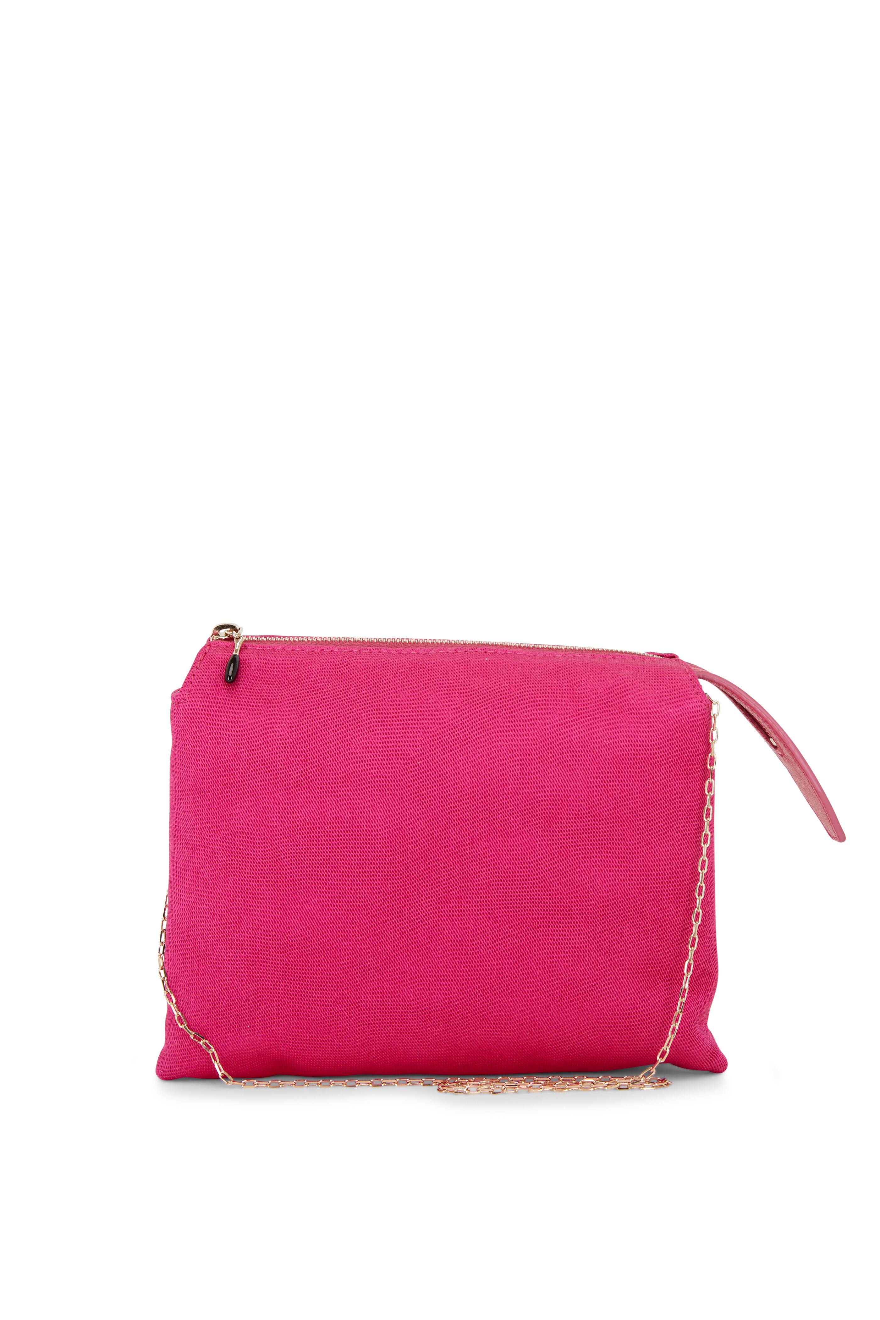 The Row - Mini Nu Twin Fuchsia Satin Crêpe Bag | Mitchell Stores