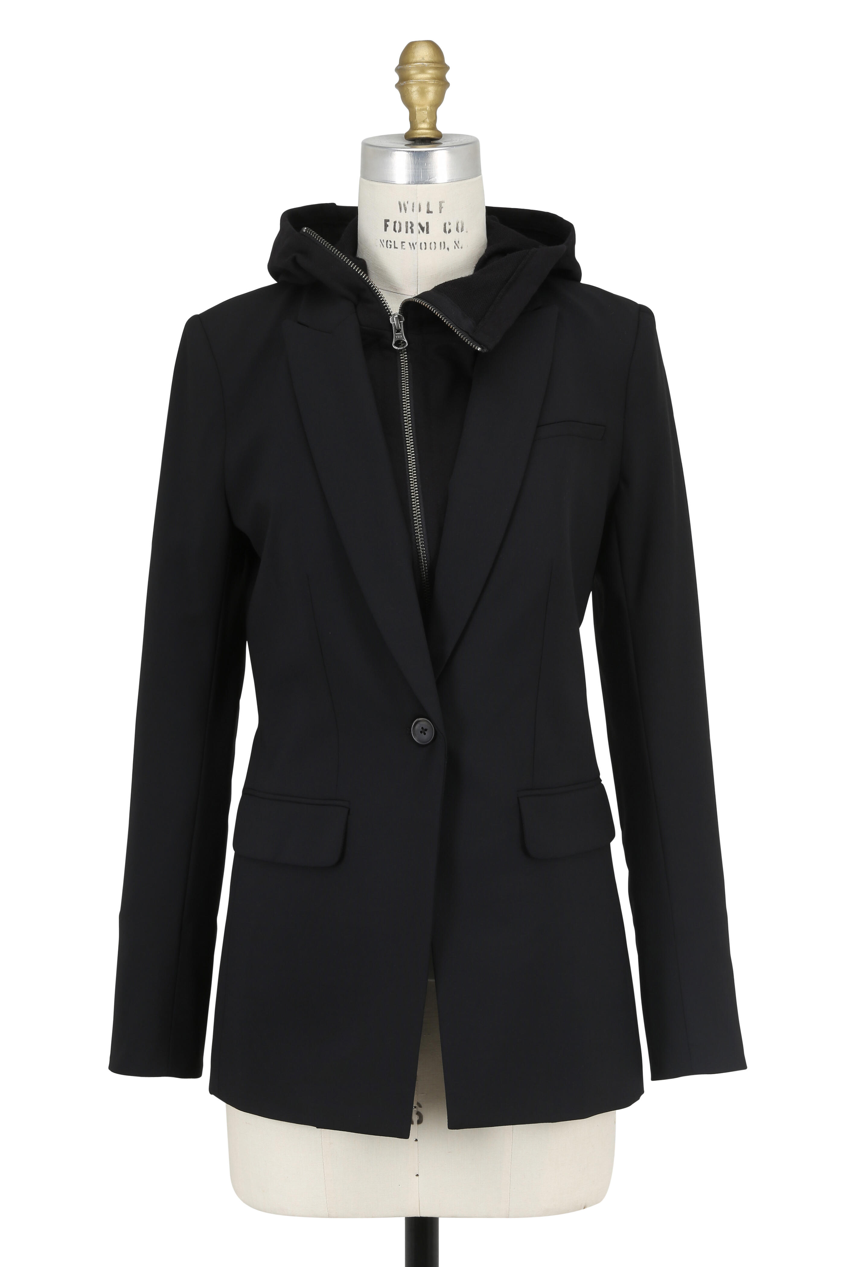 Veronica Beard - Ninja Black French Terry Hooded Dickey