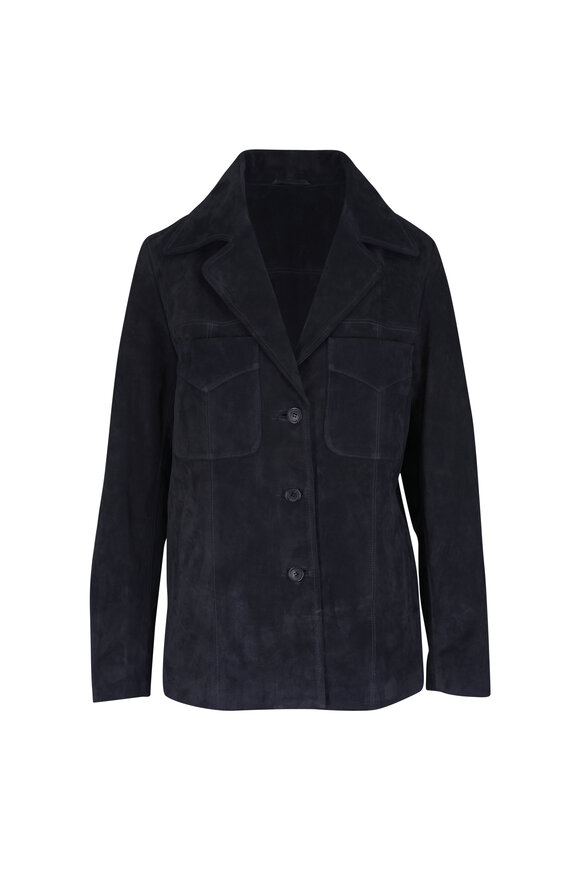 Nili Lotan Dominic Midnight Suede Jacket - view 1