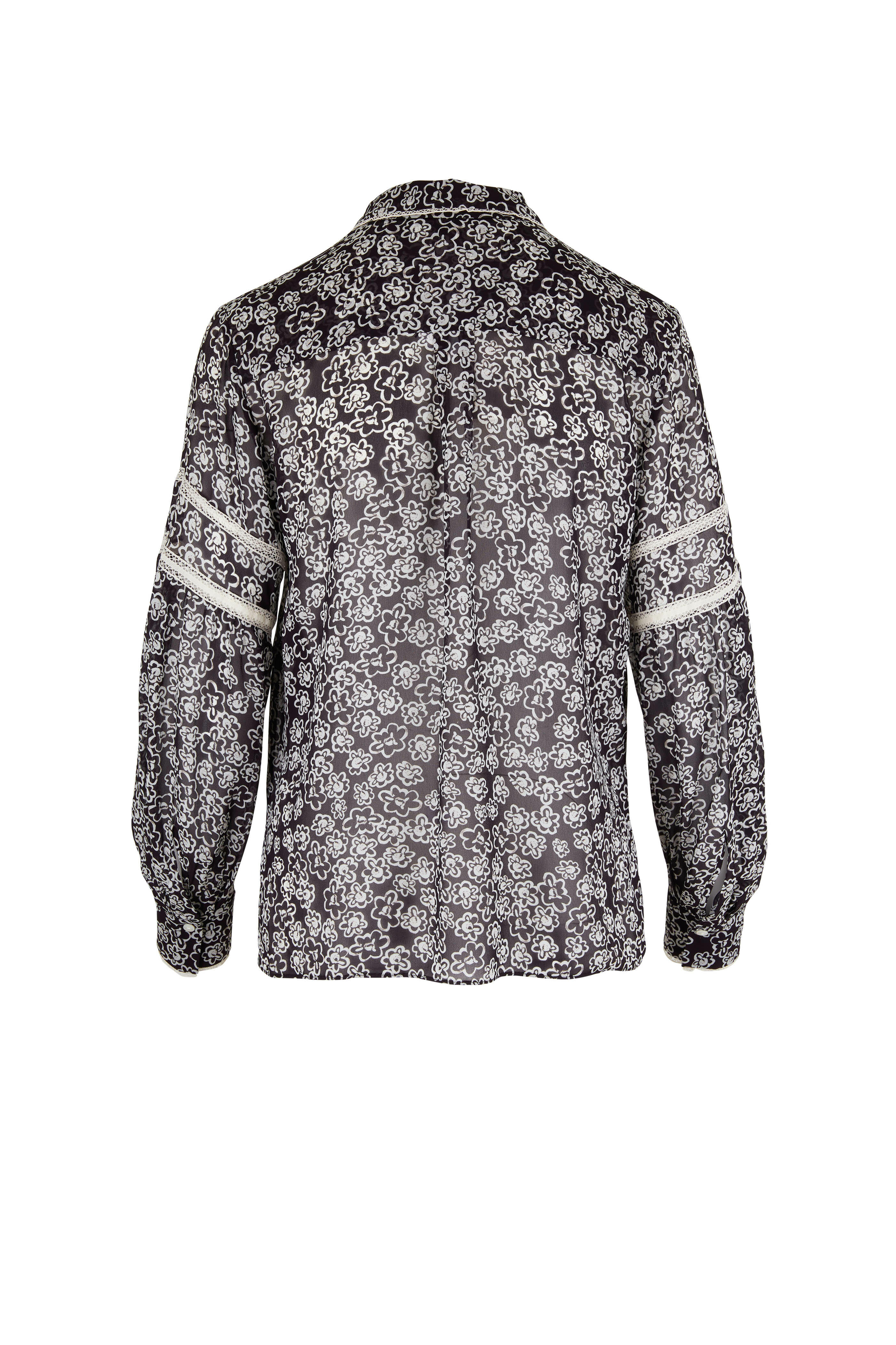 Dorothee Schumacher - Floral Transparencies Black & White Blouse