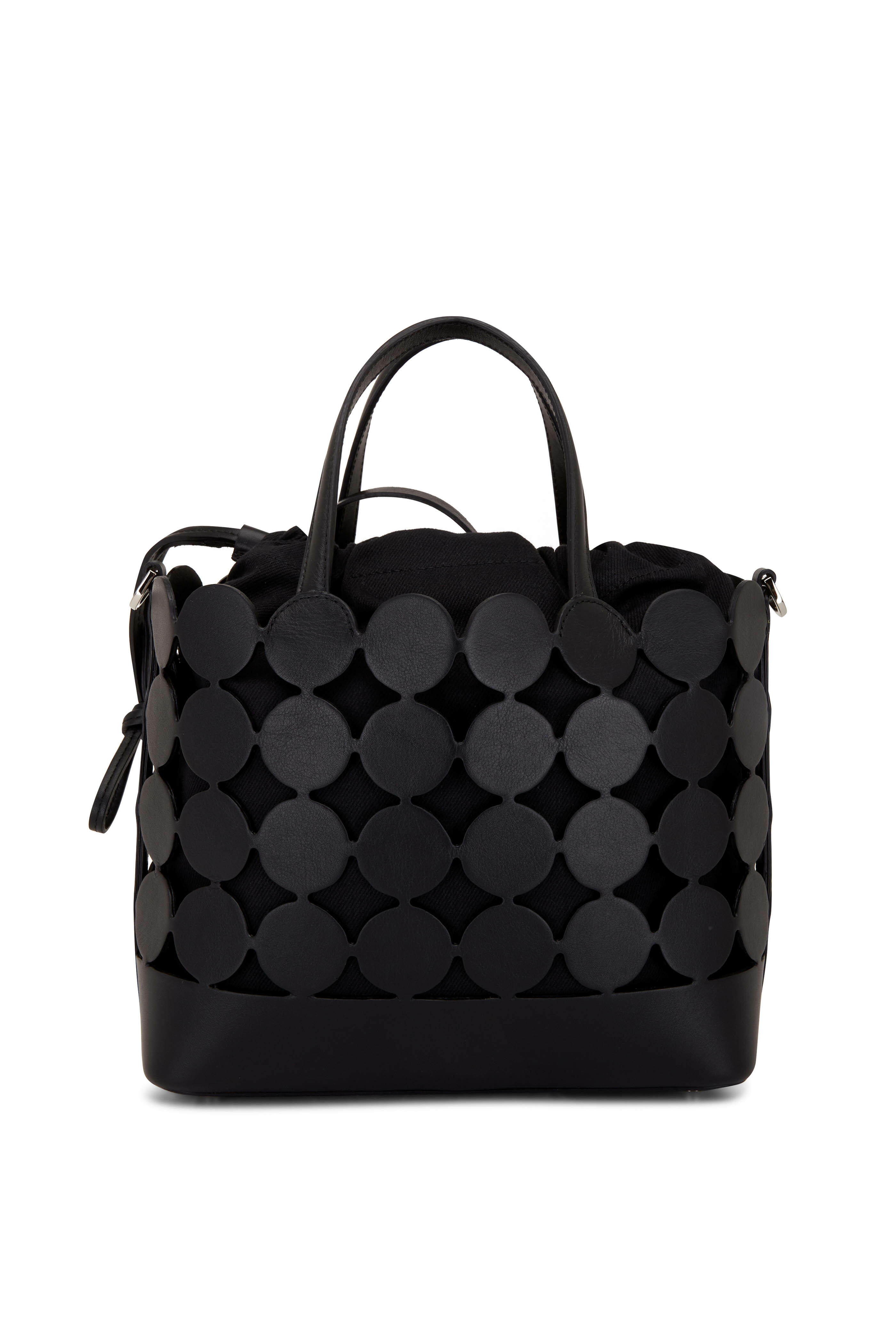 Pierre Hardy Bulles Black Leather Canvas Mini Tote