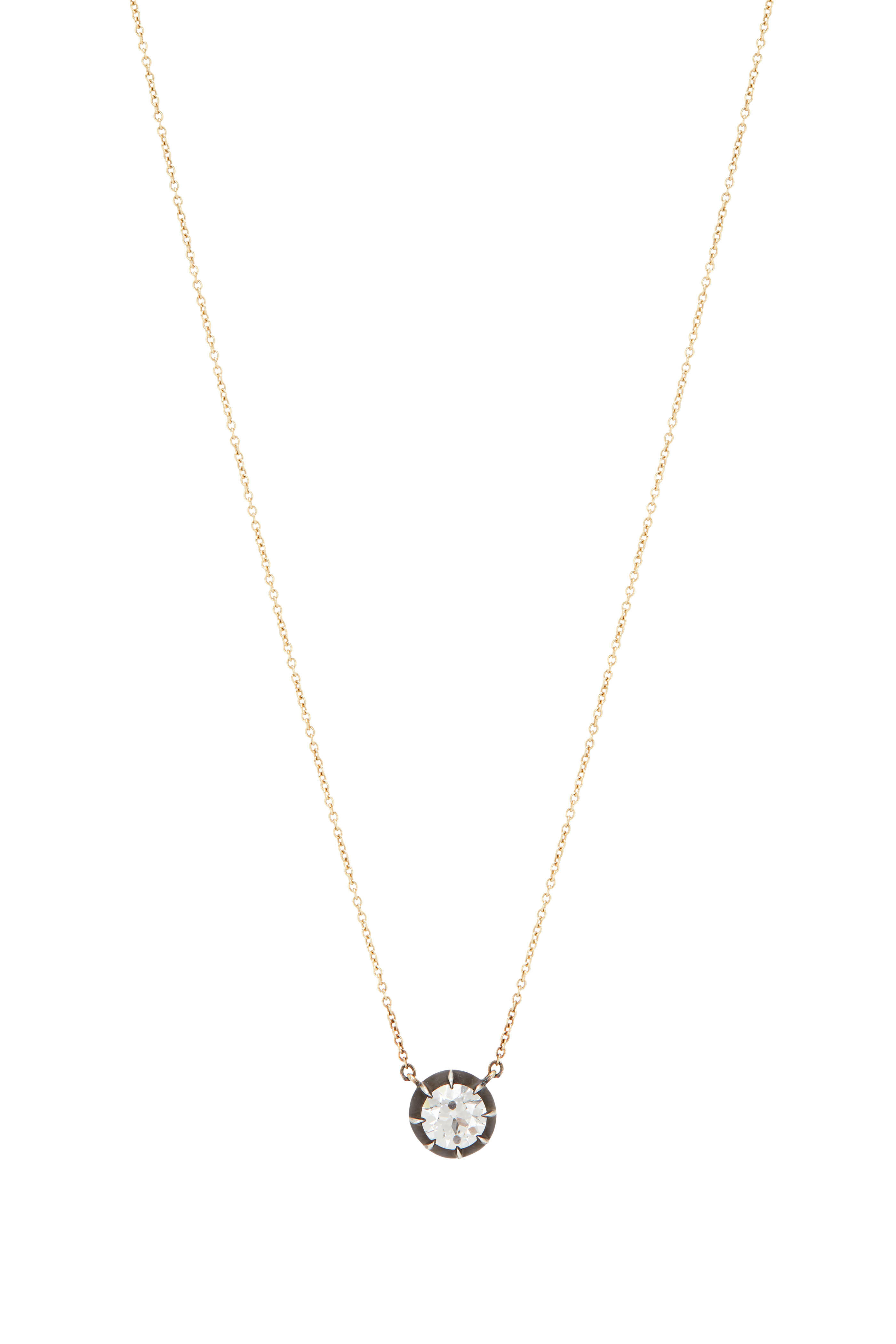 Fred Leighton - Solitaire Diamond Pendant Necklace