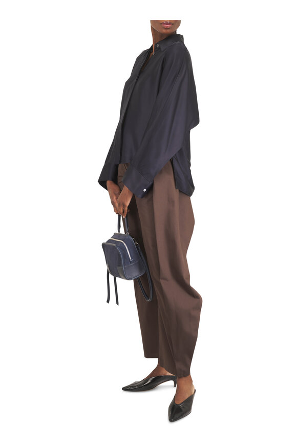 Loewe Brown Cotton & Silk Wide Leg Pant - view 2