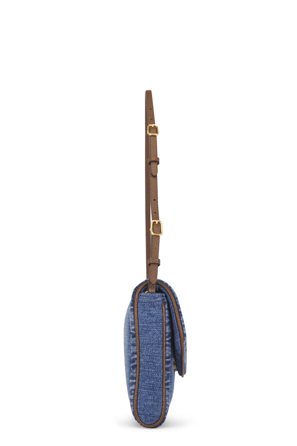 Valentino Garavani Small Devain Denim Shoulder Bag - view 5